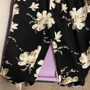 Floral pants elastic waist